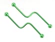 Green Anodized Stainless Steel Industrial - 14 Gauge - 1.75 Inches Length - Sold as a Pair