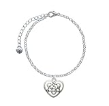 Silver Celtic Knot Heart Silver Plated Elegant Charm Bracelet [Jewelry]