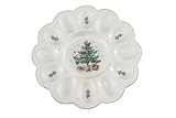 Nikko Christmas Giftware Deviled Egg Plate, 9.5