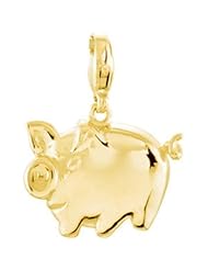 14K Yellow Gold Pig Charm
