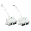 2 x Cat5e Ethernet Network Splitter / Pair RJ45 Economiser Adapters