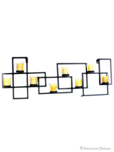 8 Candle Holder Geometric Wall Sconce Art / Modern Decor