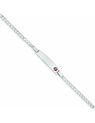 14K White Gold Medical Jewelry Bracelet 7 Inches