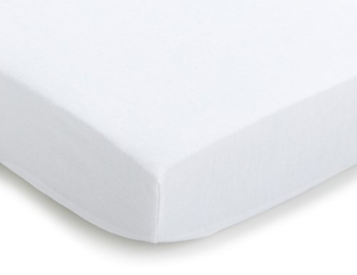 Julius Zöllner 8330013100 - Spannbetttuch Jersery für die Wiege, Größe: 90 x 40 cm, Farbe: weiß