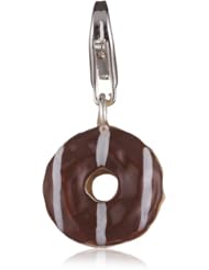 VINANI brand Germany 925 Sterling Silver Charm Pendant Donut enameled chocolate Doughnut HDOC