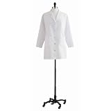 Medline Ladies' Staff Length Lab Coat - White, Size 8 - Model MDT11WHT8E
