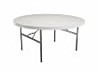 Lifetime, 5' Round Table,  60" Round Molded Top, White Granite color finish