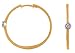 14K Yellow Gold and Diamond Hoop Earrings