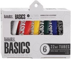 Liquitex Basics Acrylic Paint Tubes - 6 Colors