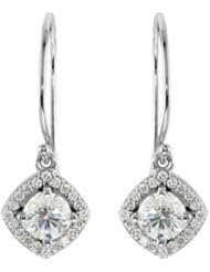 14K White 1 1/3 Ct Tw Earrings Pair 1 1/3 Ct Tw Diamond Earrings