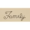 Family Metal Wall Word Art, Black Wire Hanging