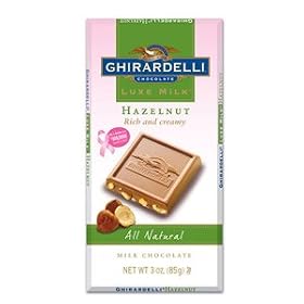 Ghirardelli Chocolate Luxe Milk Chocolate Bar with Hazelnuts, 3 oz