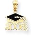 Graduation Cap 2008 Enamel Charm, 14K Yellow Gold