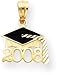 Graduation Cap 2008 Enamel Charm, 14K Yellow Gold