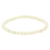 Genuine Freshwater Cultured White Pearl 6mm Stretch Bracelet