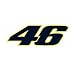  : Valentino Rossi Sticker Aufkleber 46 Schwarz