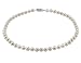 Hanadama Japanese White Akoya Cultured Pearl 7.0-7.5mm Necklace with 18K Gold Clasp 16 Inches (Certified)