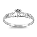 Sterling Silver Ring - Claddagh - 2mm Band Width and 7mm Face Height in Sizes: 2-9