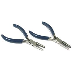 2 Plier Flat Half Round Memory Wire Bending Loop Tool
