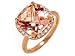 14k Rose Gold Natural Morganite & Diamond Ring Size 6 Ct.tw 5.20