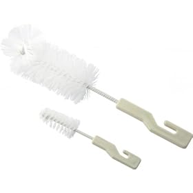 Helly-Set 2 Brosses Blanc Nettoyage Biberon et Tetine - Repas Alimentation Bebe