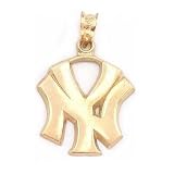 14K Gold New York Yankees Charm MLB Baseball NY 20.5mm