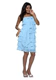 Astrapahl, Elegantes Cocktailkleid, knielang, mehrlagig, Farbe hellblau