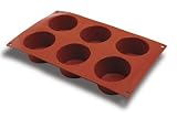 World Cuisine 6-Cup Silicone Non-Stick Muffin Mold / Red (19201)