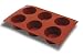 World Cuisine 6-Cup Silicone Non-Stick Muffin Mold / Red (19201)