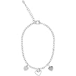 Inox Jewelry 316L Stainless Steel Heart Ankle Bracelet