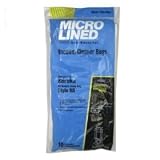 Package of 10 Replacement Eureka Style RR Microlined Filter Bags