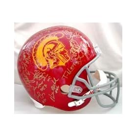 04-05 USC Trojans "National Champs" Team-Signed Authentic Proline Helmet Cert of Authenticity (Bush, Leinart and more)