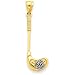 14k Nice Two-tone Gold Golf Club Charm 14k Nice Two-tone Gold Golf Club Charm