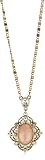 1928 Boutique Victorian Rose Cabochon Pendant Necklace