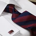 Luxury 7 Fold Chevron Stripe Tie