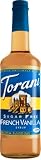 Torani Syrup, Sugar Free, French Vanilla, 33.8 Ounce (Pack of 3)