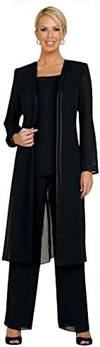 Women 3pc Pant Set Plus Size Evening Dress, Party Special Event Mother of Bride