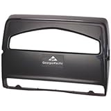 Georgia Pacific 57748 Safe-T-Gard 1/2 Fold Toilet Seat Cover Dispenser, Black