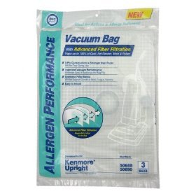 Package of 3 Replacement Kenmore Allergen Bags Upright Model 506