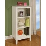 Parker White 3-Shelf Bookcase