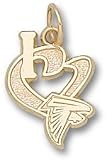 Univ Of Florida I Heart Gator Head 1/2 Enamel Enamel Pendant -14K/10K, SS or Gold Plated