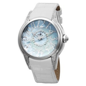 Adee Kaye #AK5565-L Women's Faceted Prism Crystal Diamond Accented Watch