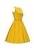 ILover Classic 50s Audrey Hepburn Boat Neck Black Swing Retro Vintage Dress
