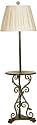 Antique Brass Vine and Leaves with Tray Floor Lamp