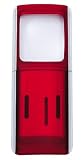 Wedo 2717502 Lupe eckig beleuchtet rot inklusiv Batterien