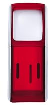 Wedo 2717502 Lupe eckig beleuchtet rot inklusiv Batterien