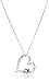 Sterling Silver Open Heart Pendant Necklace with Owl, 18
