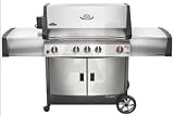 Napoleon Prestige II Infrared Series PT600RBINSS1 75 Freestanding Gas Grill with 922 sq. in. Cooking Surface, 82500 Total BTU, 3 Bottom Burners, 1 Infrared Burner, Infrared Rear Rotisserie Burner and WAVE Rod Cooking Grids: Stainless Steel - Natural Gas
