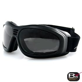 Bobster Action Eyewear Touring 2 Goggle, Black Frame, Smoked Anti-Fog Lens by Bobster