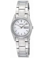 Seiko Womens SXA117P1 White Dial Stainless Steel Watch
